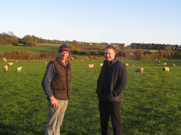 Ned Morrissey host farmer with Philip Creighton